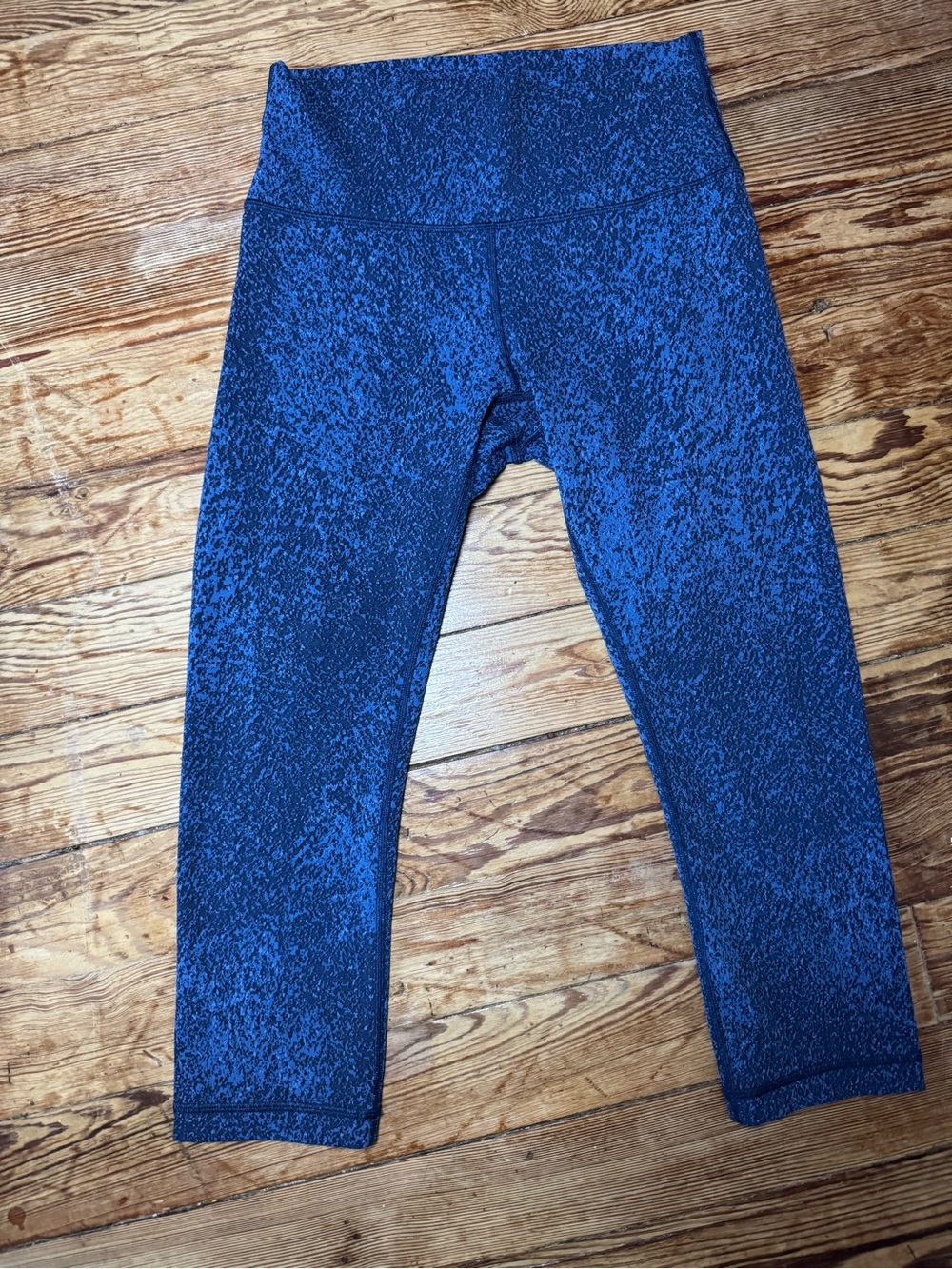 Girls' High-Waist Blue Active Capri Leggings
